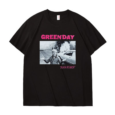 Green Day反战男孩PUNK朋克乐队潮牌短袖摇滚T恤vintage美式高街