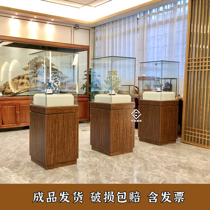 木质珠宝玉器玻璃展示柜饰品翡翠首饰柜台博物馆展会展览陈列柜子