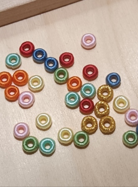 圆满线圈2mm无痕线圈DIY隔珠配件圈手工编织彩色圈多色可选可定制