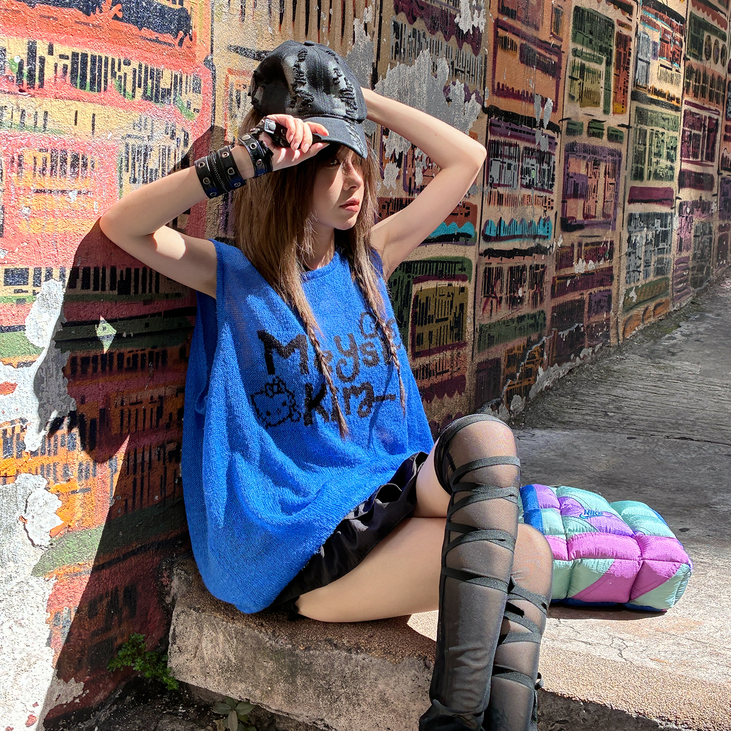 【1件85折2件8折3件75折】背心女夏外穿2025新款宽松针织无袖上衣