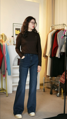 AG.BELLY/贝莉服饰春季新款羊毛针织衫打底显瘦百搭女上衣