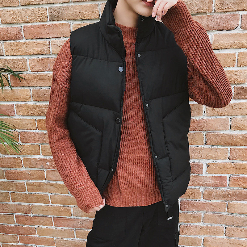 羽绒棉马甲男女秋冬情侣中性风坎肩大版外套港风模特1MJ12，男装背心/马甲，电商A076