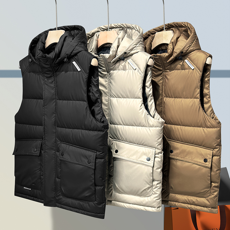 工装羽绒棉马甲男加厚保暖多口袋外穿背心潮流马夹MJ306-特65，男装背心/马甲，电商A076