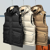 工装羽绒棉马甲男加厚保暖多口袋外穿背心潮流马夹MJ306-特65，男装背心/马甲，电商A076