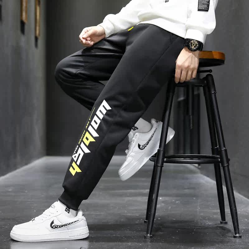 休闲裤卫裤情侣男女秋季九分长裤子束脚模特运动裤1CK2119-P35,男装休闲裤,电商A076