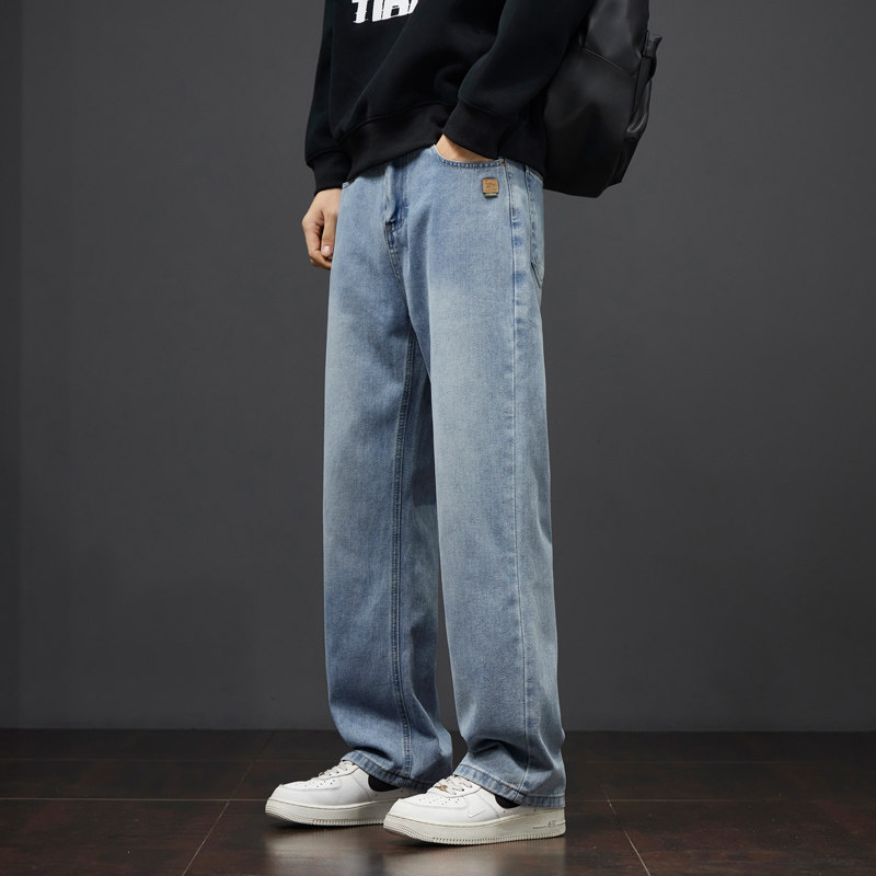 美式风宽松直筒牛仔裤男士春秋季耐磨百搭长裤NZ9321-特P47，男装牛仔裤，电商A076