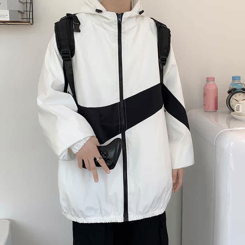 秋冬季学院风情侣装夹克男女港风中性风外套模特23J,男装夹克,电商A076