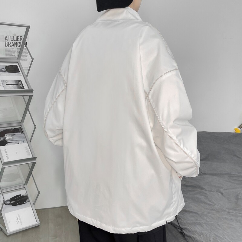夹克秋季服男女白墙夜光反光外套薄款港风中性风男7J图片