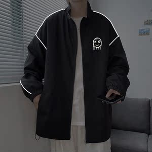 夹克服秋季男女夜光反光外套宽松港风模特中性风摆拍29J图片