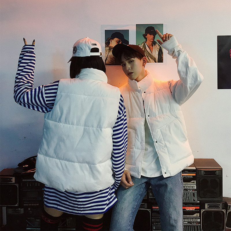 羽绒棉马甲男女秋冬情侣风模特中性风棉衣港外套14MJ12，男装背心/马甲，电商A076