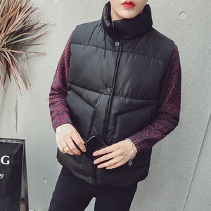 羽绒棉马甲男女秋冬情侣中性风棉衣港风模特外套21MJ12图片