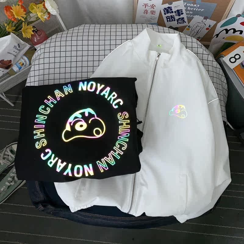夹克服秋季男女夜光反光外套宽松港风中性风摆拍14J,男装夹克,电商A076