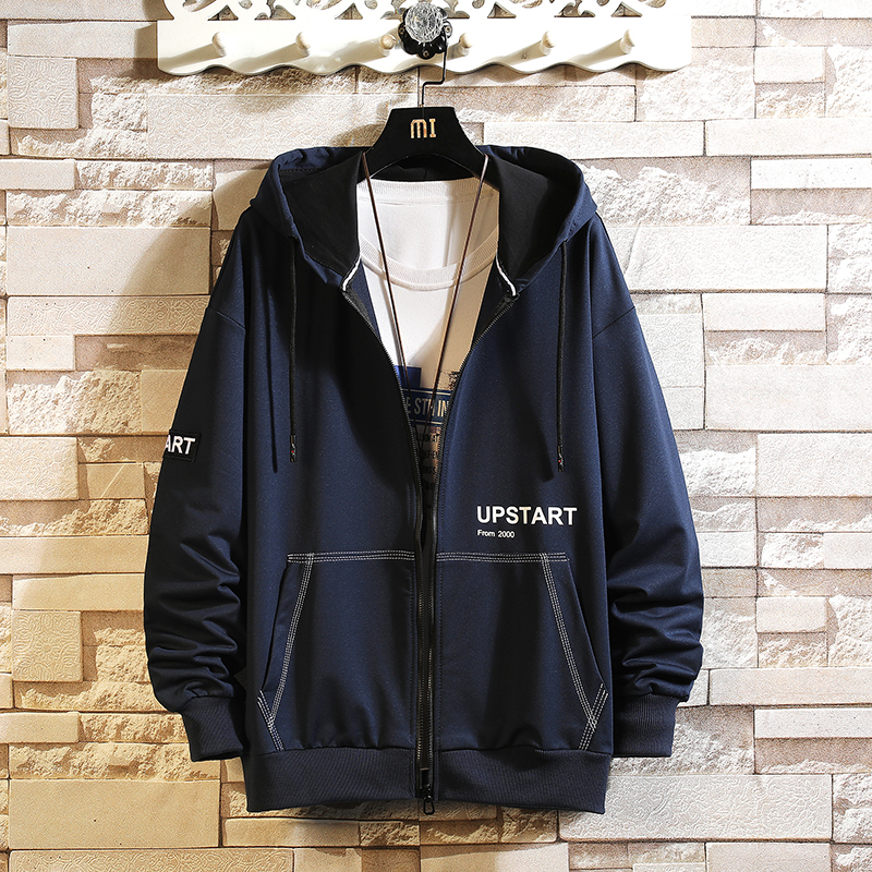 Spring sweater cardigan hooded college jacket student