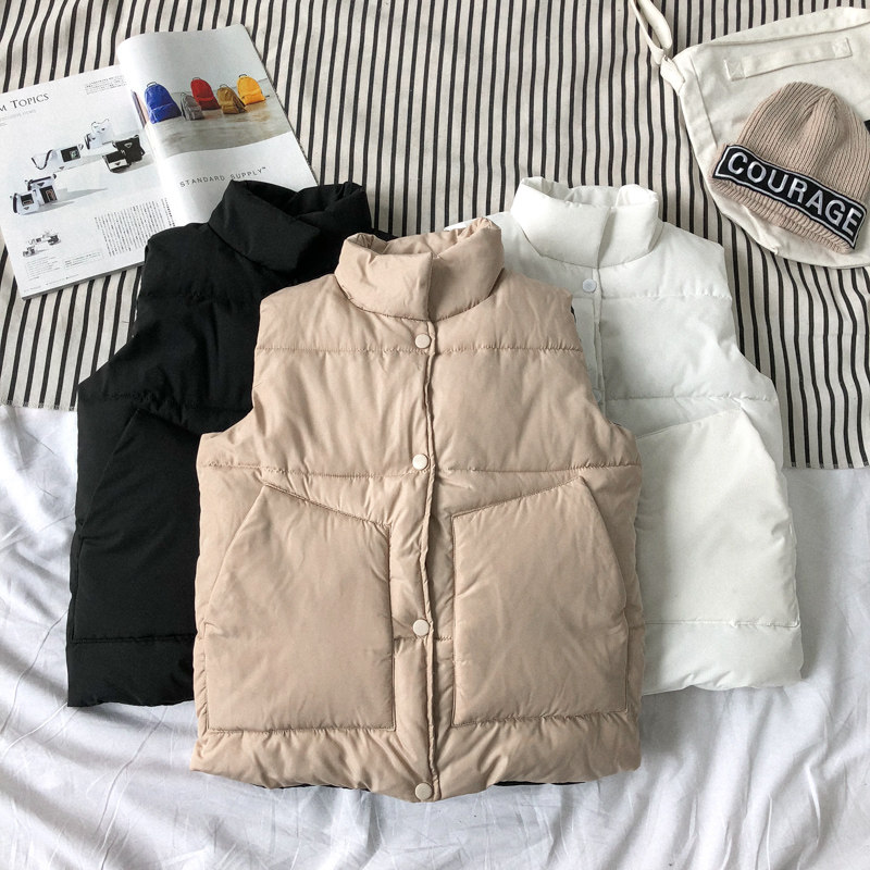 羽绒棉马甲男女秋冬情侣中性风坎肩大版外套港风摆拍10MJ12，男装背心/马甲，电商A076