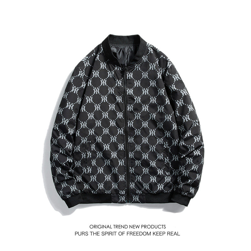 立领夹克外套男士秋季休闲挂拍棒球服白底外贸1J,男装夹克,电商A076