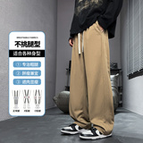 美式风黑色直筒休闲裤男宽松垂感长裤2026秋季新款CK2573-特P35，男装休闲裤，电商A076