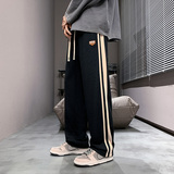 美式条纹休闲裤男士直筒宽松运动裤潮牌垂感卫裤CK271-特P30，男装休闲裤，电商A076