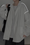 夹克秋季服男女白墙夜光反光外套薄款港风中性风男J，男装夹克，电商A076