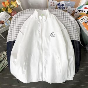 夹克服秋季男女夜光反光外套宽松港风中性风摆拍5J,黑色长群搭配什么上衣图片