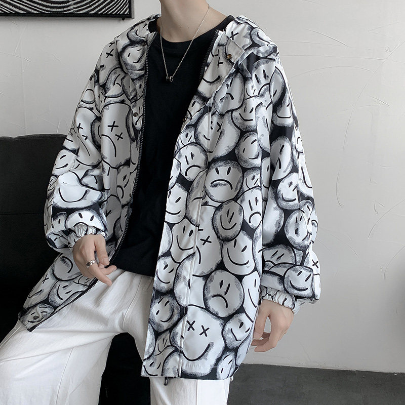 情侣款外套男女秋季中性风宽松港风模特夹克风衣6J图片