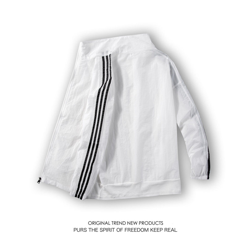运动外套男夏季超薄透气大码宽松情侣防晒衣服白底图6FS2031-P35,男装夹克,电商A076