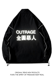 秋季夜光印花外套男ins港风潮流宽松大码情侣夹克白底1JK2116-P60，男装夹克，电商A076