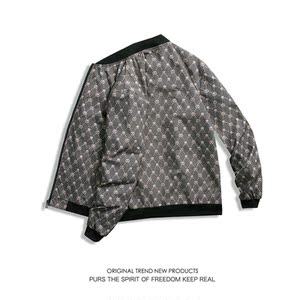 立领夹克外套男士秋季休闲挂拍棒球服外贸白底2J图片