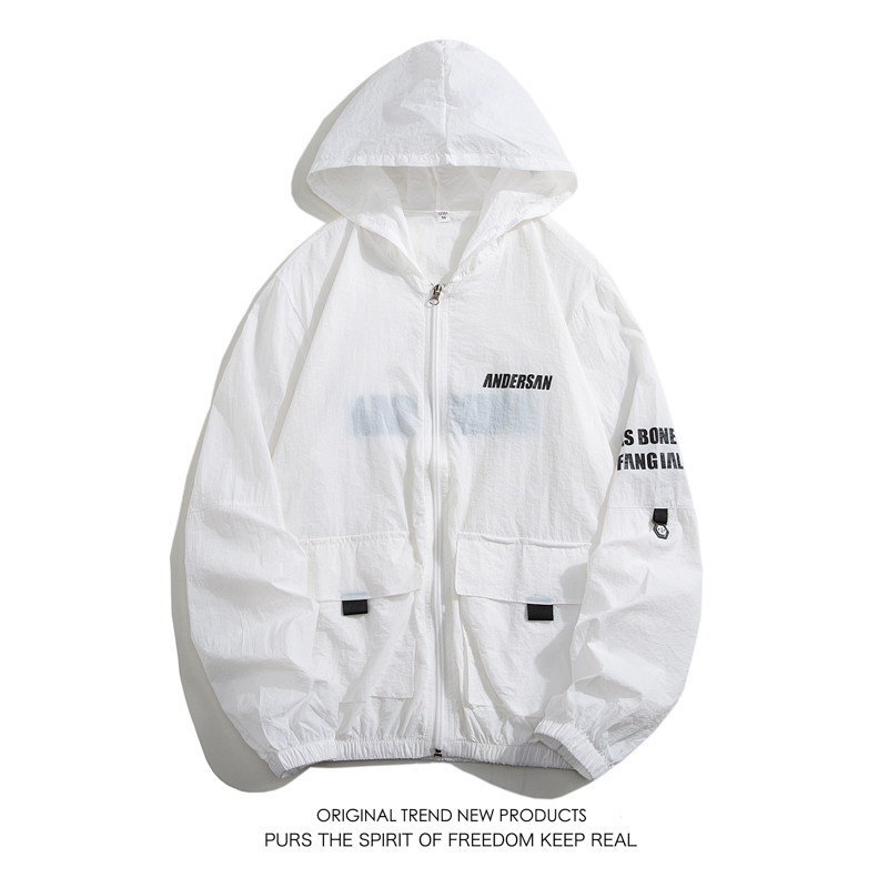 夏季工装外套男超薄冰丝防紫外线情侣防晒衣服白底图1FS19601-P30,男装夹克,电商A076