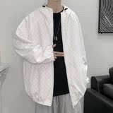 反光夜光情侣款外套男女秋季中性风夹克港风模特11J，男装夹克，电商A076