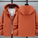 休闲风连帽夹克男宽松大码外套薄款拉链时尚百搭JK8068-特P42，男装夹克，电商A076