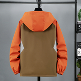 2026春季新款连帽撞色拼接夹克外套男宽松休闲长袖JK8066-P48，男装夹克，电商A076