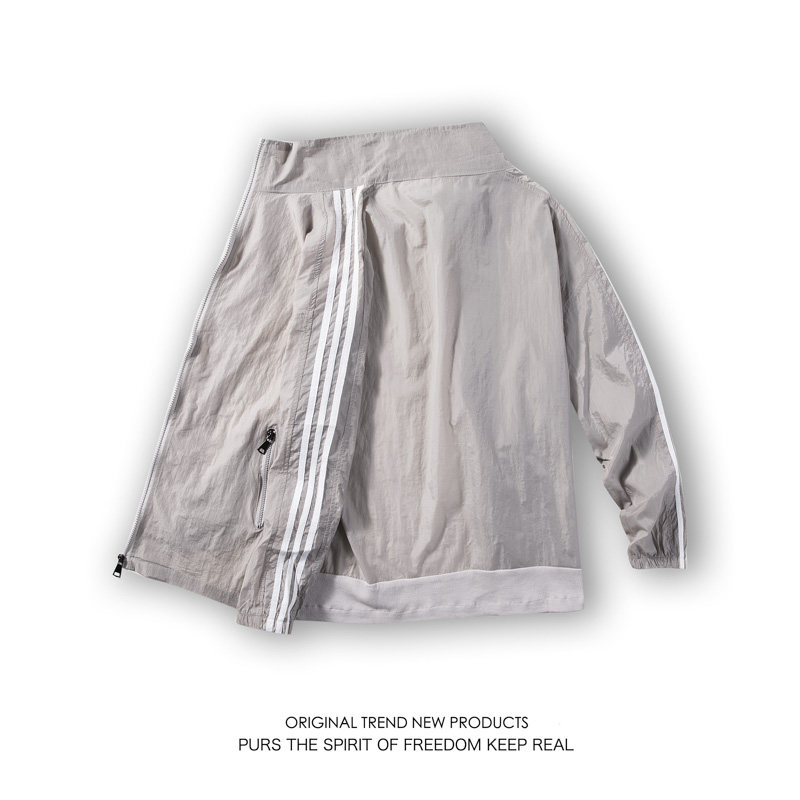 运动外套男夏季超薄透气大码宽松情侣防晒衣服白底图6FS2031-P35,男装夹克,电商A076