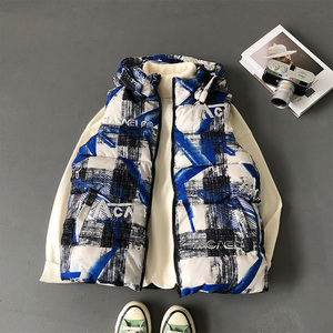 马甲男女港风中性风羽绒棉情侣马夹棉衣港风摆拍2MJ1033图片