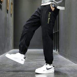 休闲裤卫裤情侣男女秋季九分裤子束脚运动裤长裤18CK9989-P45图片