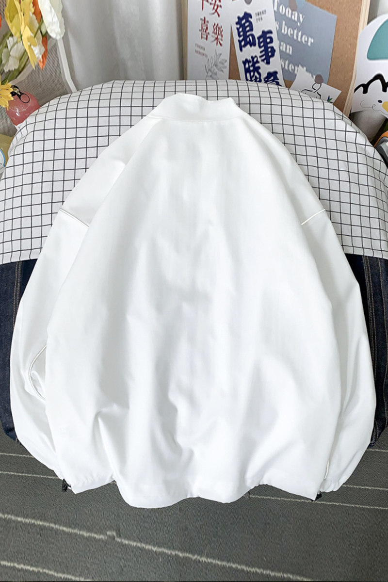 夹克秋季服男女白墙夜光反光外套薄款港风中性风5J,男装夹克,电商A076