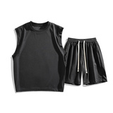 夏季时尚薄款冰感速干套装宽松大码无袖两件套无差价TZ2579-特P47，商品下架区，电商A076