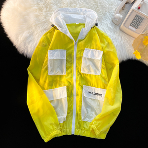 夏季工装外套男超薄透气港风宽松情侣防晒衣服白底图5FS19606-P35