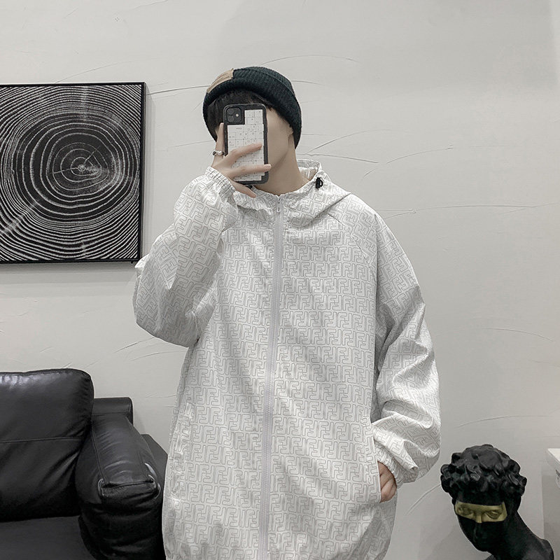 反光夜光情侣款外套男女秋季中性风夹克港风模特11图片