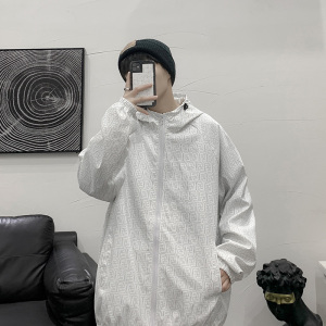 反光夜光情侣款外套男女秋季中性风夹克港风模特11图片