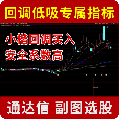 强势股回调回踩低吸尾盘指标公式
