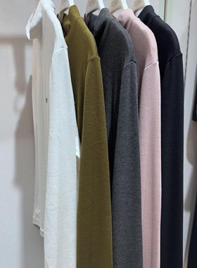 凯迪娅2024秋冬新款女士绸丽羊毛半高领长袖打底衫保暖上衣51421