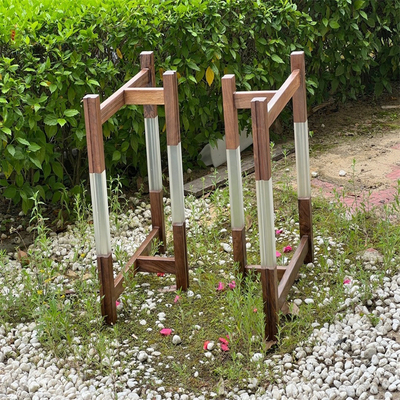 胡桃木树脂桌脚悬浮餐桌支架轻奢风去客厅化岩板桌面支撑桌腿