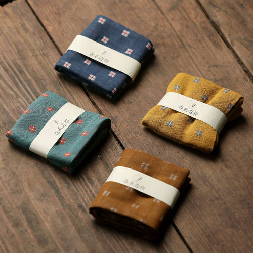 手工棉麻茶巾茶布 茶道配件茶桌吸水抹布茶垫布养壶巾不掉毛茶用