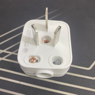 公牛插头三插插头10A正品GNT-10S家用电源插座三角插头不带线