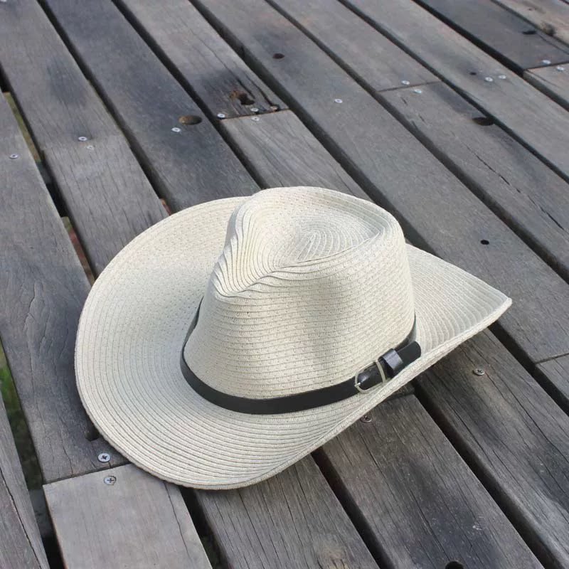 亲子款可折叠牛仔草帽大檐遮阳帽旅行沙滩帽户外防晒帽太阳帽子男