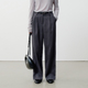 NextWeekend「回廊」通勤秋冬垂感阔腿高腰羊毛阔腿灰色百搭西裤