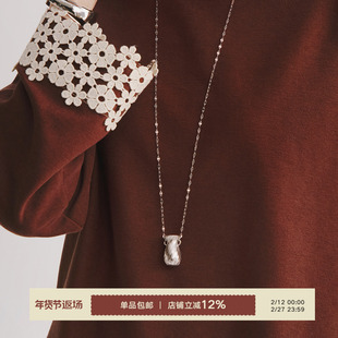 Next Weekend 高级感毛衣链精致花瓶项链