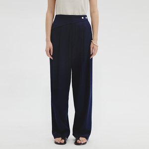 Next Weekend时间叠影「暮色」假两件叠片直筒裤