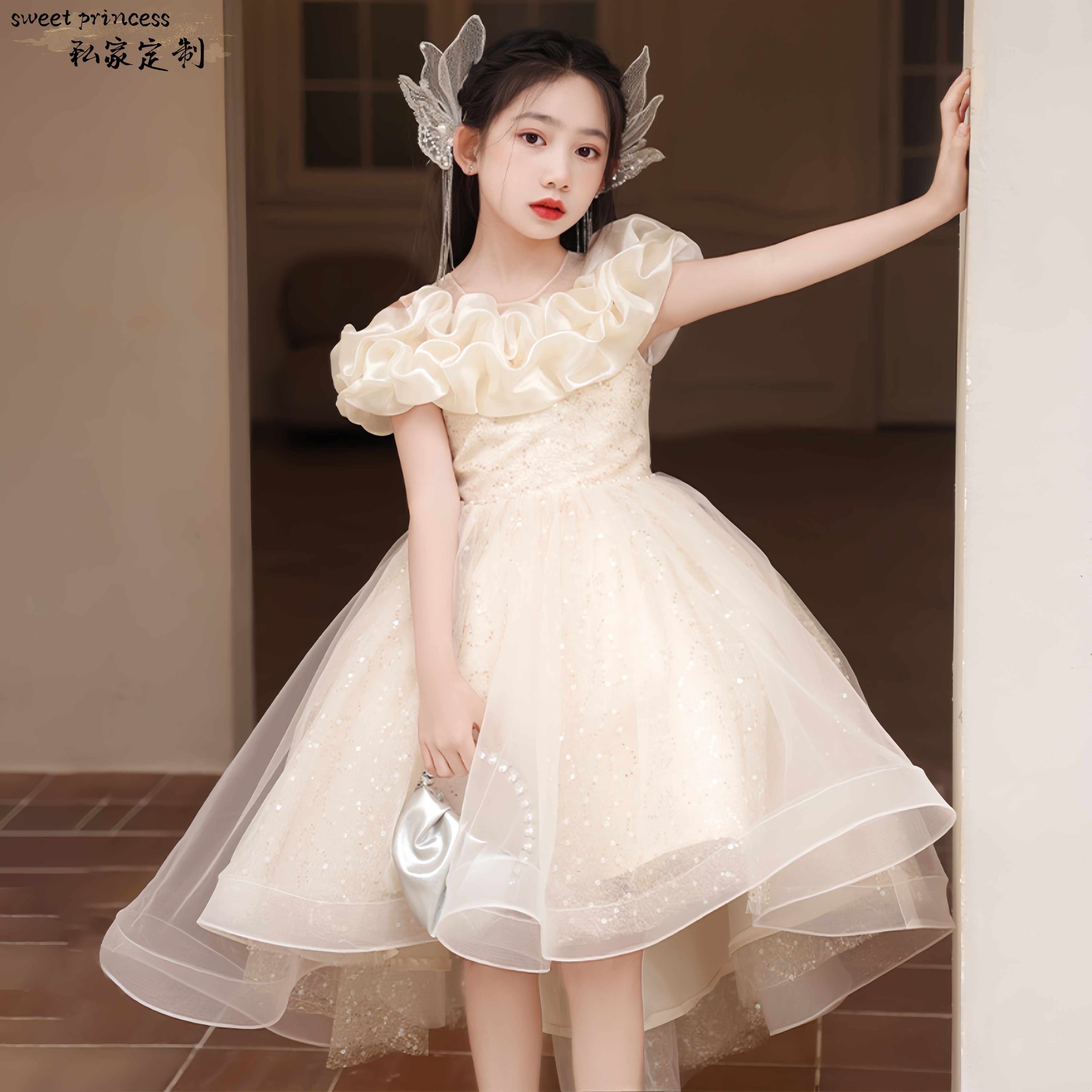 女童礼服公主裙生日钢琴演出服