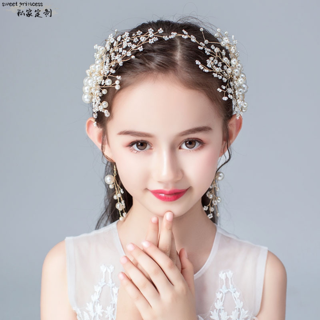 儿童头饰超仙头花走秀钢琴演出